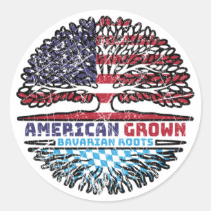 Sticker Rond Bavière Bavière États-Unis Amérique États-Unis