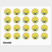 Sticker Rond Bawling Emoji (Feuille)