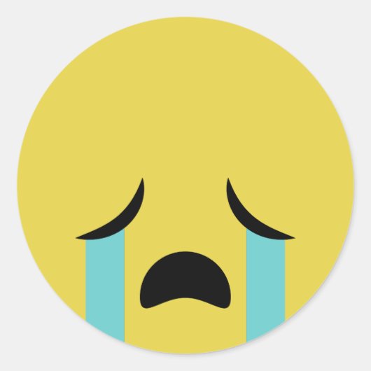 Sticker Rond Bawling Emoji (Devant)