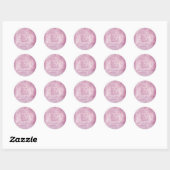 Sticker Rond Bayon Face rose (Feuille)