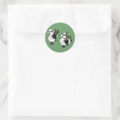 Sticker Rond BB- Moutons superbes Jouer des tuyaux (Sac)