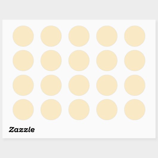Sticker Rond Bbeige blonde solide (Feuille)