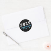 Sticker Rond BBQ Graduation Party - Blk BG Typographie (Enveloppe)