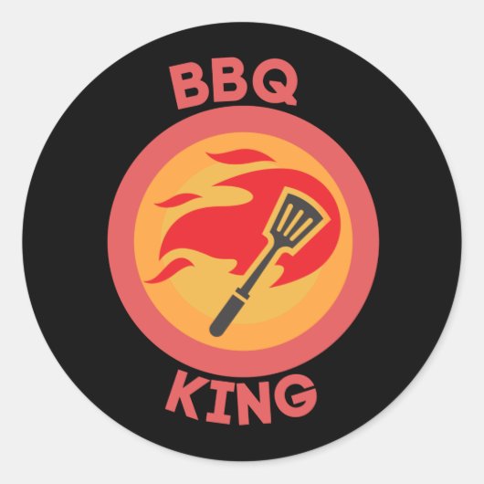 STICKER ROND BBQ KING (Devant)