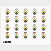 Sticker Rond BBQ King (Feuille)