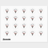 Sticker Rond Bbq Ninja (Feuille)