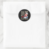 Sticker Rond Bbq Old Row Smoking Meats And Clappin Cheeks  (Sac)