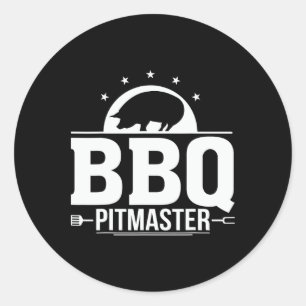 Sticker Rond Bbq Pitmaster Grill Master Tee Pour Les Amateurs D