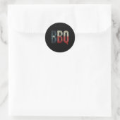 Sticker Rond Bbq Texas State Flag Byrbecue (Sac)