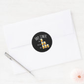 Sticker Rond Bbq Timer Bière Boire Funny Grilling (Enveloppe)