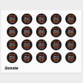 Sticker Rond BBQ Word art amusant (Feuille)