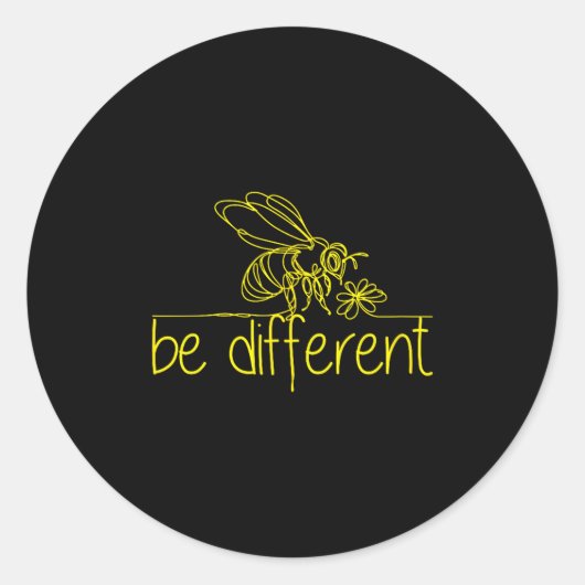 Sticker Rond Be Different  (Devant)