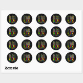 Sticker Rond Be Kind Hand Sign Language Puzzle Sensibilisation (Feuille)