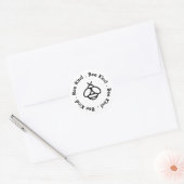 Sticker Rond Be Kind - jolie conception d'abeilles au miel (Enveloppe)