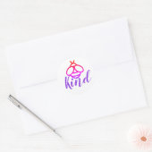 Sticker Rond Be Kind - jolie conception d'abeilles rouges pourp (Enveloppe)