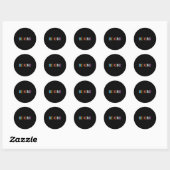 Sticker Rond Be Kind - Throwback Retro Design - Citation Positi (Feuille)