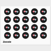 Sticker Rond Be Mine 67 Cute Valentine Meme Heart Saying  (Feuille)
