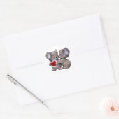 Sticker Rond Be Mine Koalas (Enveloppe)