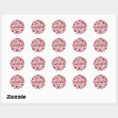 Sticker Rond Be My Valentine Dark Romantic Red Script Black (Feuille)