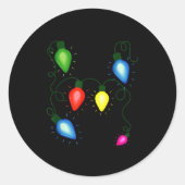 Sticker Rond Be The Light Christmas Lights Matthew 5_14 Bible C (Devant)