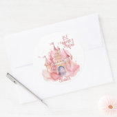 Sticker Rond Be-You-Tiful Palace in Pink Cloud personnalisable (Enveloppe)