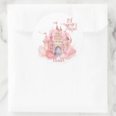 Sticker Rond Be-You-Tiful Palace in Pink Cloud personnalisable (Sac)