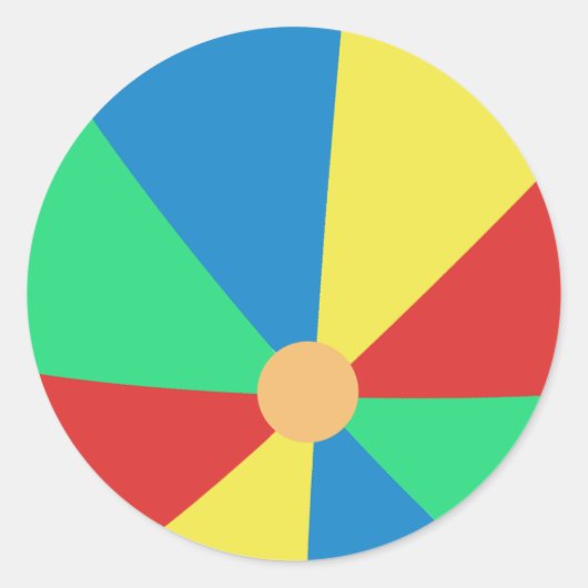 Sticker Rond Beach Ball (Devant)