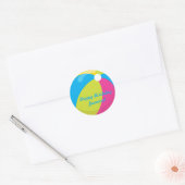 Sticker Rond Beach Ball | Personnalisé (Enveloppe)