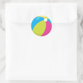 Sticker Rond Beach Ball | Thème plage | Pool Party (Sac)