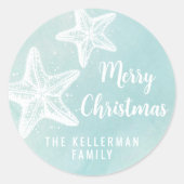 Sticker Rond Beach Christmas (Devant)