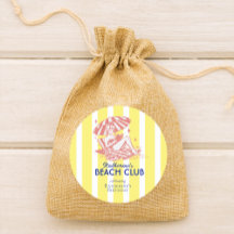 Beach Club Cabana Jaune Fête d'Anniversaire