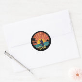 Sticker Rond Beach de Floride (Enveloppe)