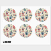 Sticker Rond Beach Hut (Feuille)