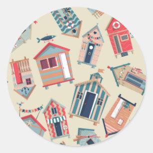 Sticker Rond Beach Hut