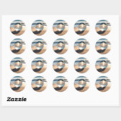 Sticker Rond Beach Lens Ball (Feuille)