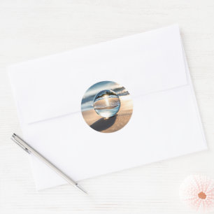 Sticker Rond Beach Lens Ball