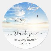 Sticker Rond Beach Memorial Merci marin (Devant)