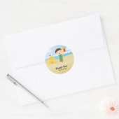 Sticker Rond Beach Party (Enveloppe)