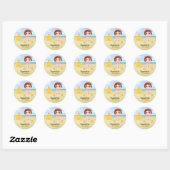 Sticker Rond Beach Party (Feuille)