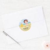 Sticker Rond Beach Party (Enveloppe)
