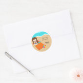 Sticker Rond Beach Party (Enveloppe)