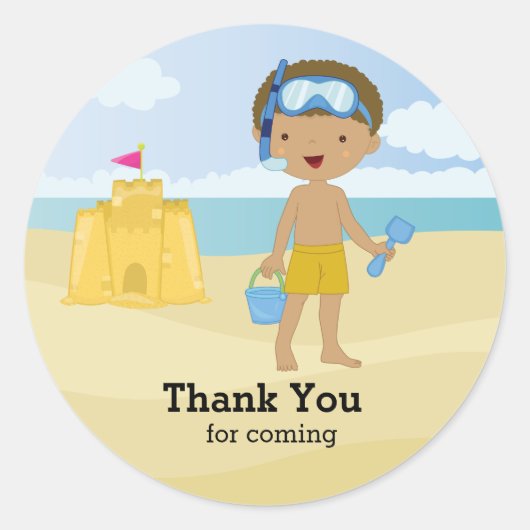 Sticker Rond Beach Party (Devant)