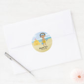 Sticker Rond Beach Party (Enveloppe)