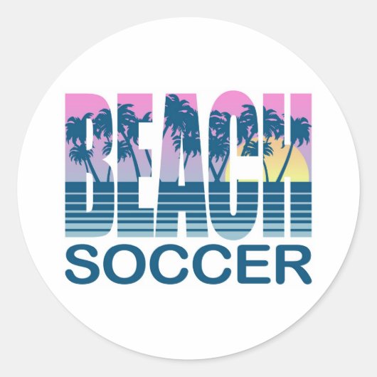 Sticker Rond Beach Soccer (Devant)