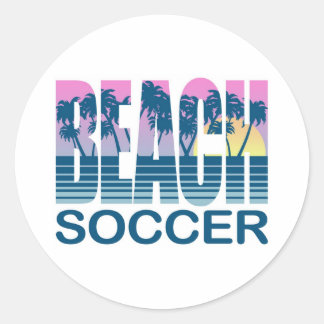 Sticker Rond Beach Soccer