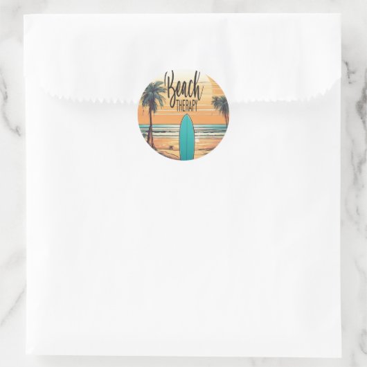 Sticker Rond Beach Therapy (Sac)