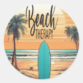 Sticker Rond Beach Therapy (Devant)