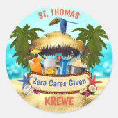 Sticker Rond Beach Tiki Bar (Devant)