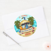 Sticker Rond Beach Tiki Bar (Enveloppe)