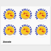 Sticker Rond Beach Volleyball (Feuille)